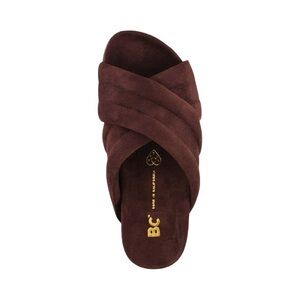 New in Box BC Footwear Game Over Dark Brown Slide Sandals